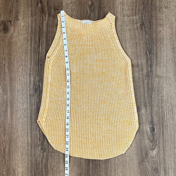 Loft Cotton Sweater Tank Golden Yellow Sz XS - Picture 6 of 9